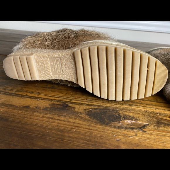 Coach rabbit fur winter boots, size 7 - Picture 3 of 9